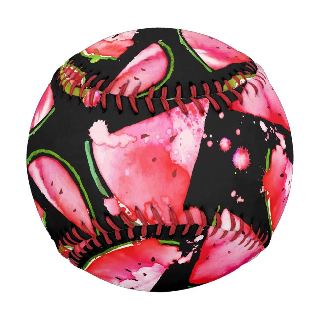 Wasserfarbe Wassermelone 2 Baseball (Vorderseite)