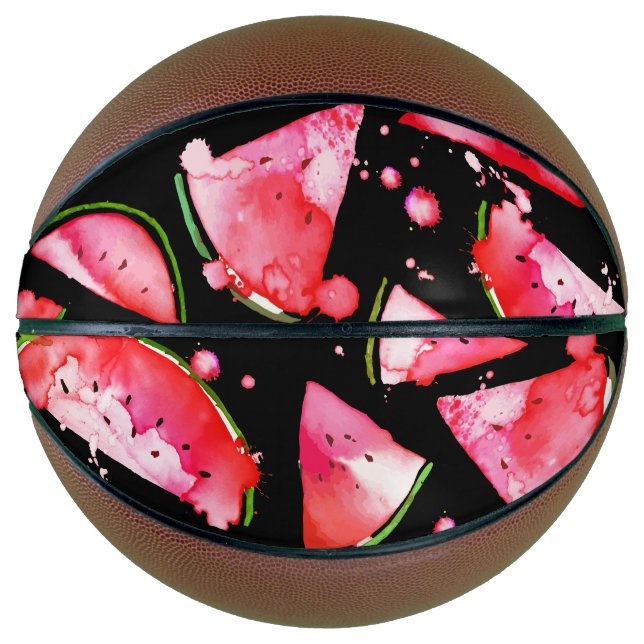 Wasserfarbe Wassermelone 2 Basketball (Vorderseite)