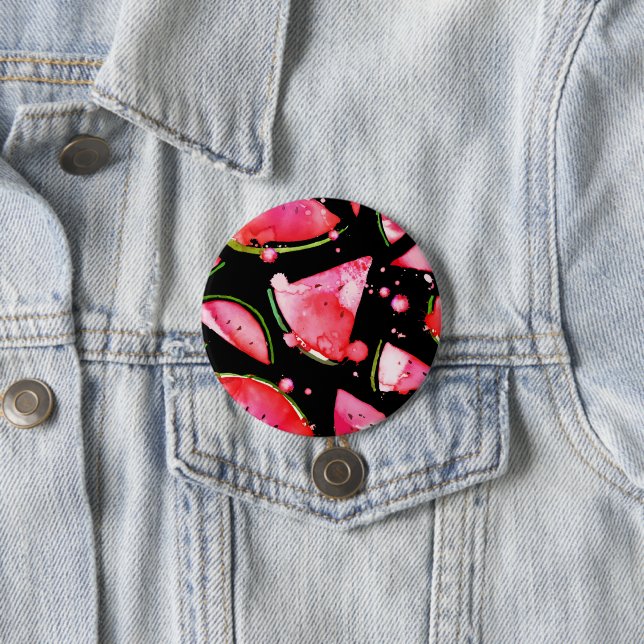 Wasserfarbe Wassermelone 2 Button (Beispiel)