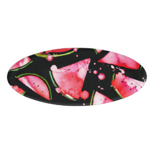 Wasserfarbe Wassermelone 2 Namenschild
