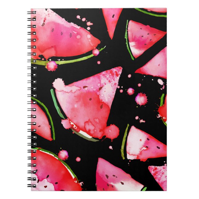 Wasserfarbe Wassermelone 2 Notizblock (Vorderseite)