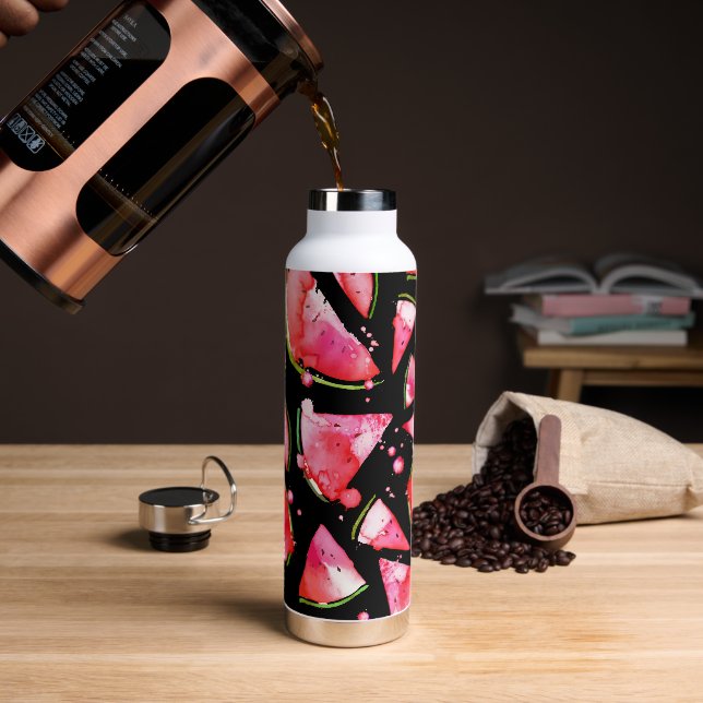 Wasserfarbe Wassermelone 2 Trinkflasche (Kaffee)