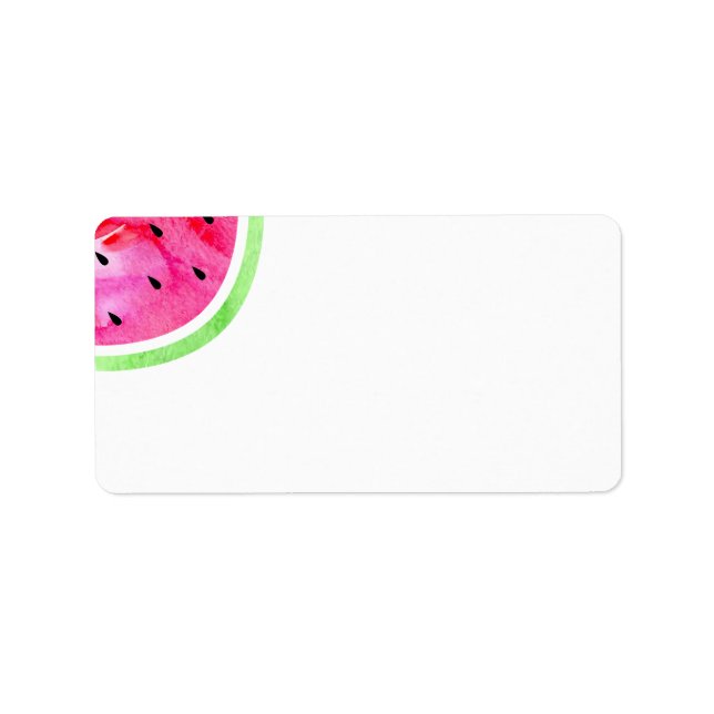 Wasserfarbe Wassermelone Adressaufkleber (Vorne)