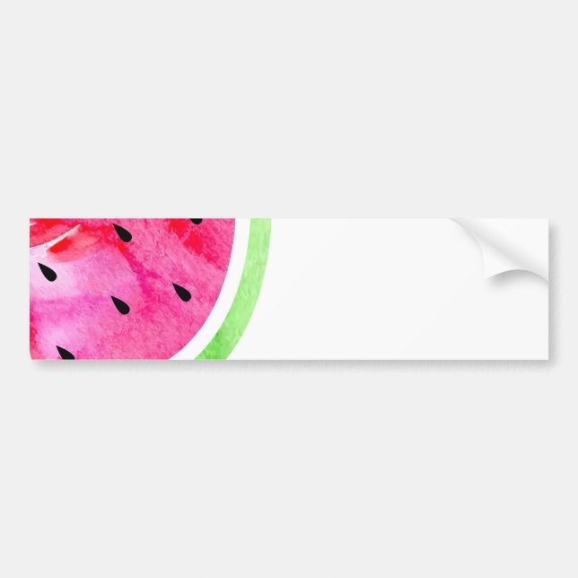 Wasserfarbe Wassermelone Autoaufkleber (Vorne)