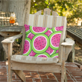 Wasserfarbe Wassermelone Muster Kissen