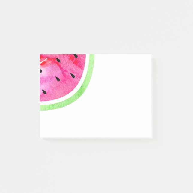 Wasserfarbe Wassermelone Post-it Klebezettel (Vorderseite)