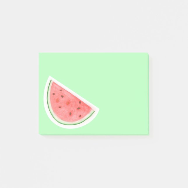 Wasserfarbe-Wassermelone - Post-Itanmerkungen Post-it Klebezettel (Vorderseite)