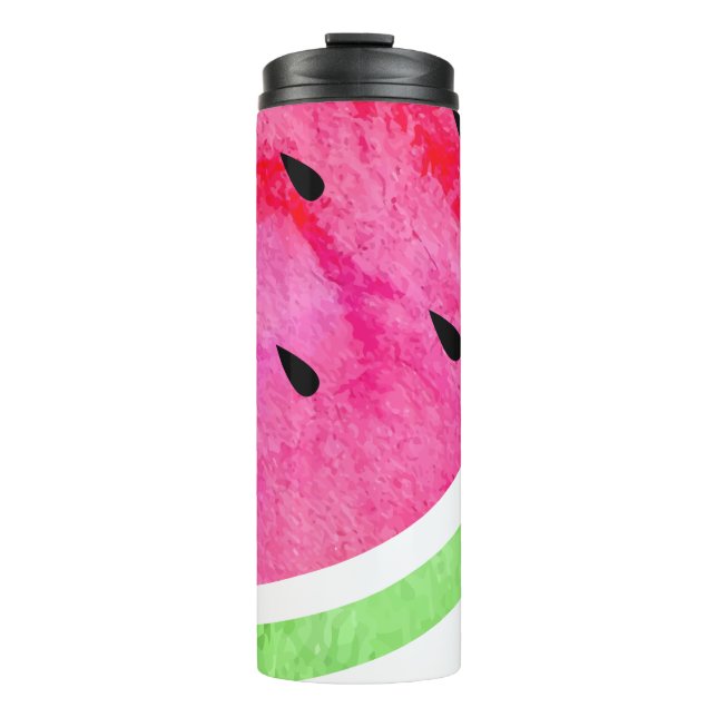 Wasserfarbe Wassermelone Thermosbecher (Vorderseite)