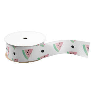 Wasserfarbe Wassermelone und Saatgut Frucht Ripsband