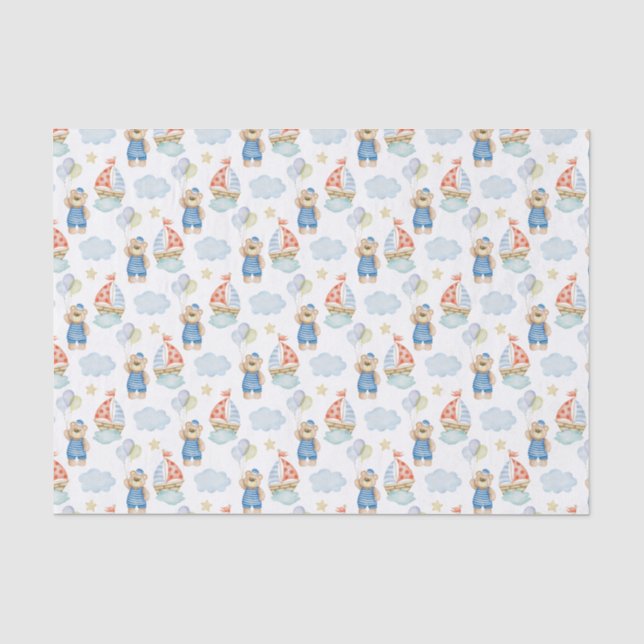 Wasserfarbe Wassermotorschiff Ballonbeere Seidenpapier (Vorderseite)