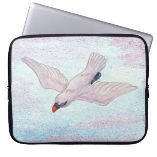 Wasserfarbe Weißer Adler Flying Reiki Laptopschutzhülle