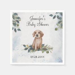 Wasserfarbe Welpe Dog Babydusche Napkins Serviette