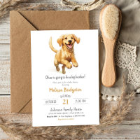 Wasserfarbe Welpe Hund Big Brother Babydusche