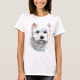 Wasserfarbe West Highland White Terrier T-Shirt