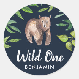 Wasserfarbe Wild eine Personalisierte Aufkleber | 