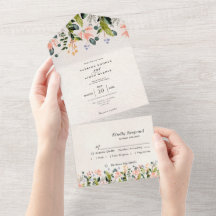 Wasserfarbe Wilde Blume Hochzeit ohne Farbe