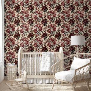 Wasserfarbe Winterberry Geometric Tapete