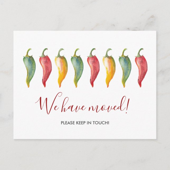 Wasserfarbe Wir haben Chili Pepper Postkarte versc (Vorderseite)