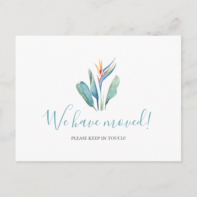 Wasserfarbe Wir haben tropische Blume Postkarte ve (Vorderseite)
