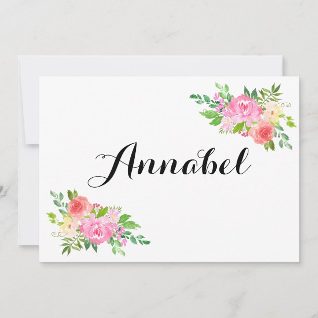 Wasserfarbe wird Ihnen mein Vorschlag für ein Blum Einladung (Vorderseite)