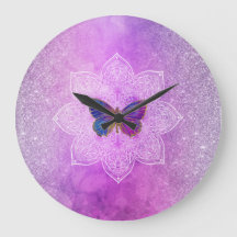 *~* Wasserfarbe Yoga Glitzer Butterfly Mandala
