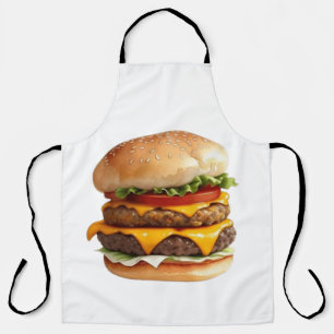 Wasserfarbe Zeichnend Yummy Cheeseburger Schürze