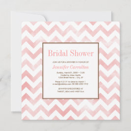 Wasserfarbe Zickzack Bridal Dusche Einladung (pink