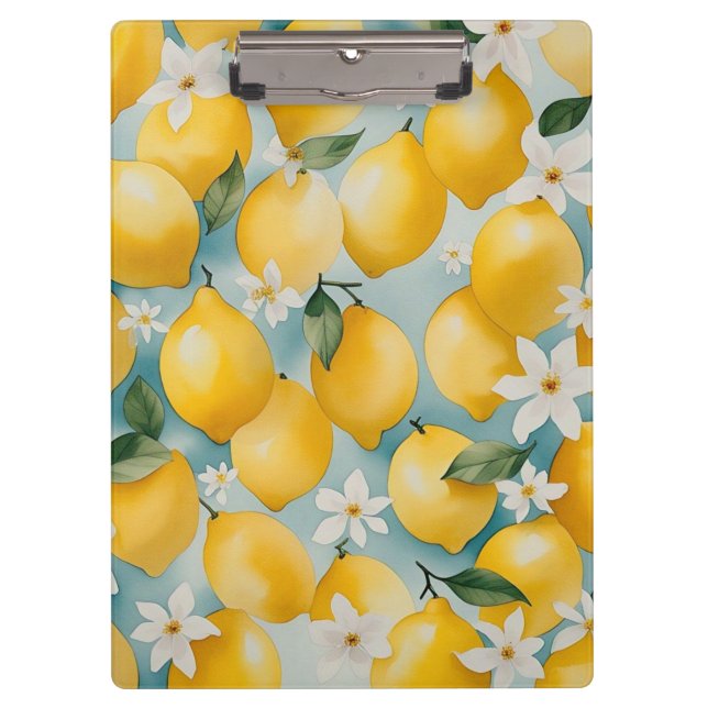 Wasserfarbe Zitrone/Obst Klemmbrett (Vorderseite)