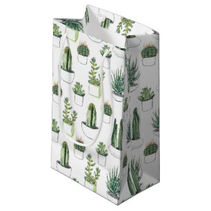 Wasserfarbekakteen u. Succulent Kleine Geschenktüte