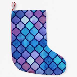 Wasserfarben Abstrakt geometrische arabische Flies Kleiner Weihnachtsstrumpf