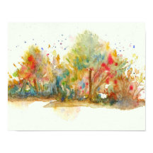 Wasserfarben Abstrakt Landschaft Art Treppen Wald
