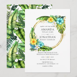 Wasserfarben Aloha Tropical Summer Beach Hochzeit Einladung