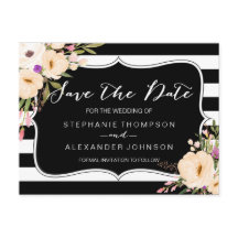Wasserfarben Anemone Blogs Save the Date Postkarte