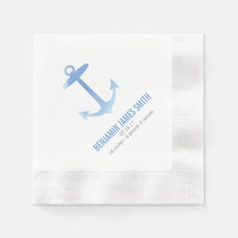 Wasserfarben-Ankerdusche und Babydusche Serviette