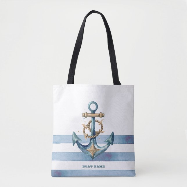 Wasserfarben, Ankerwinkel, heller Blaue Streifen Tasche (Vorderseite)