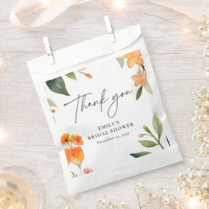 Wasserfarben Aperol Spritz-Brautparty Geschenktütchen