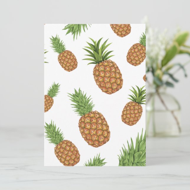 Wasserfarben-Apfelmuster 1 Karte (Stehend Vorderseite)