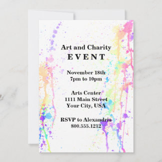 Wasserfarben-Ausführen von künstlerisch angepasste Einladung