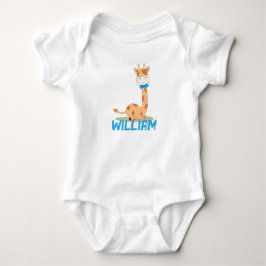 Wasserfarben-Baby Giraffe, Safari-Tiere Baby Strampler