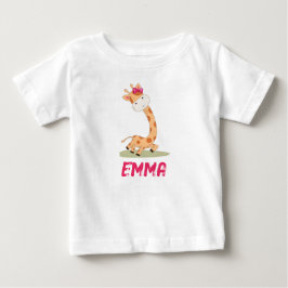 Wasserfarben-Baby Giraffe, Safari-Tiere Baby T-shirt
