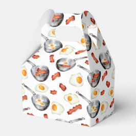Wasserfarben Bacon & Eggs Frühstücksbuffet Muster Geschenkschachtel