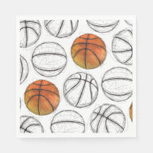 Wasserfarben Basketball Papier Napkins
