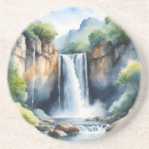 Wasserfarben bemalter Wasserfall