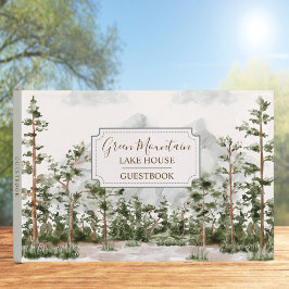 Wasserfarben - Berge und Wälder - Hütte Seehaus Gästebuch