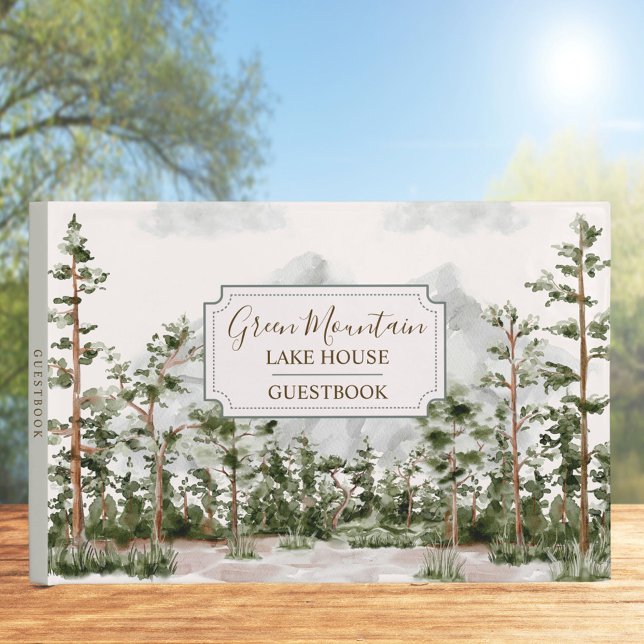 Wasserfarben - Berge und Wälder - Hütte Seehaus Gästebuch (In situ)