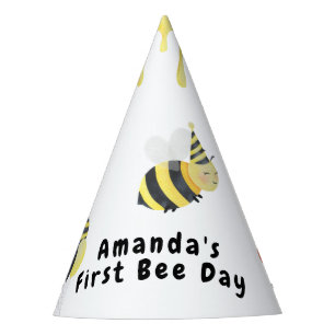 Wasserfarben-Bienentag-Geburtstagsfeier Partyhütchen