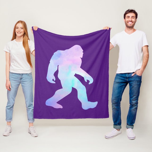 Wasserfarben Bigfoot Fleecedecke (Beispiel)