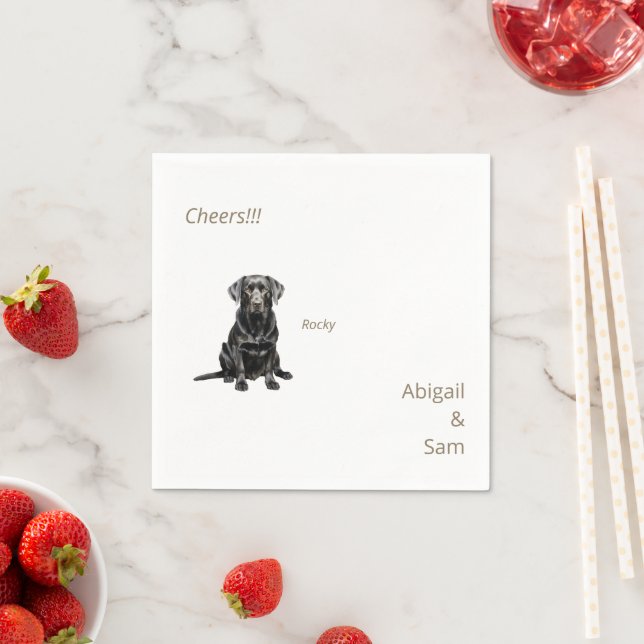 Wasserfarben-Bild-Cheers Hochzeit Serviette (Beispiel)
