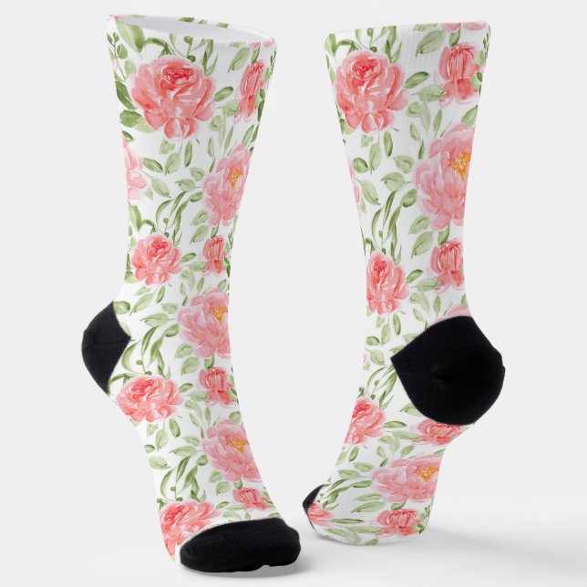 Wasserfarben - Bläsermuster - Socken (Gewinkelt)