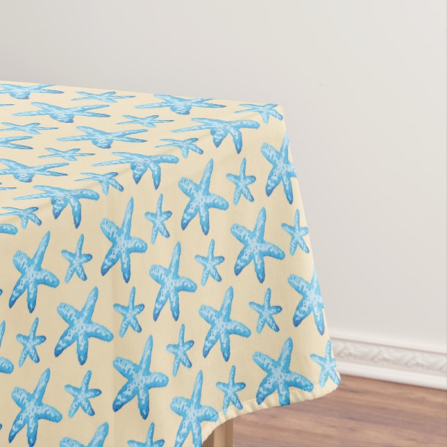 Wasserfarben Blau Seestern Muster Tischdecke (Beispiel)